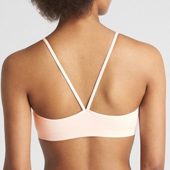 Gap seamless racerback bralette pale pink cream size small - Picture 2 of 10